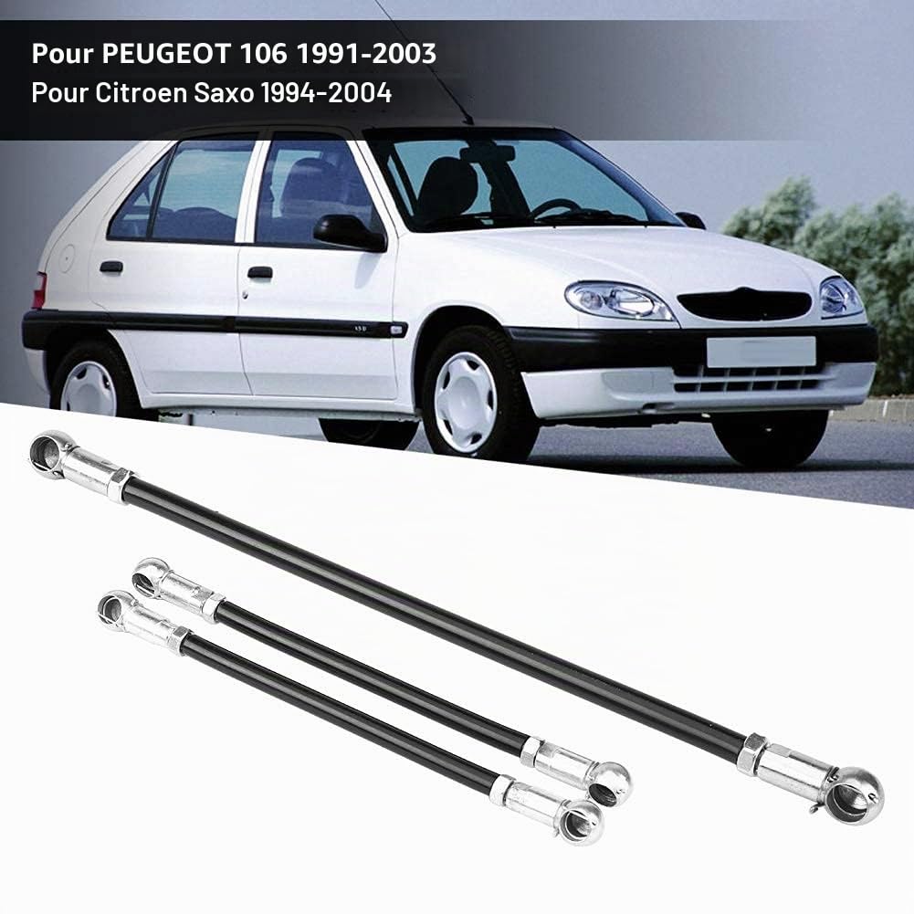 KIMISS 3 pièces Biellette de liaison Tiges de Liaison Shift Gear Alliage D'aluminium Liaison D'engrenage de Changement voiture pour 106 1991-2003 1994-2004