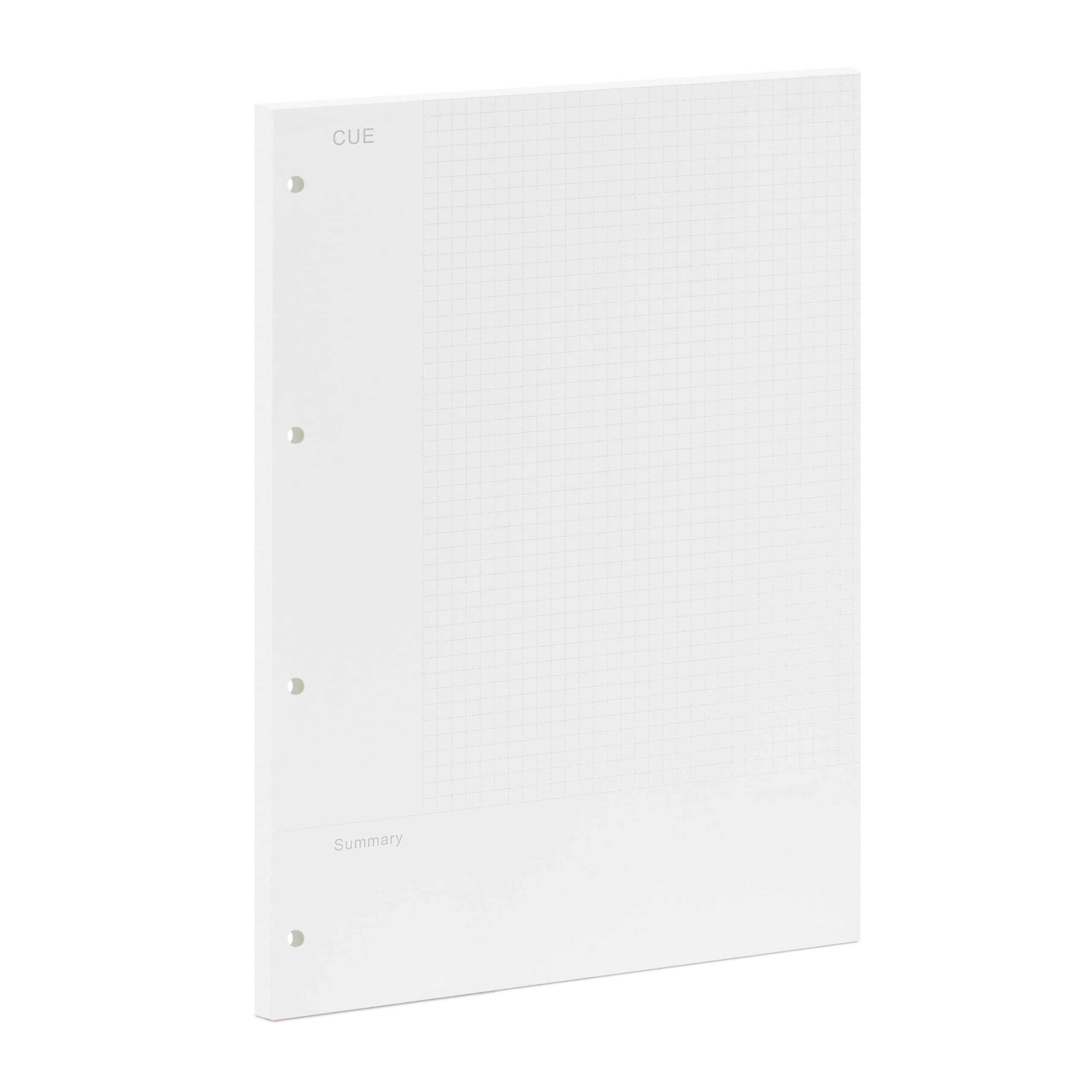 A4 Cornell Note Taking Refill Paper, 5mm Grid with Summary Sections, 4-Ring Binder 100GSM Thick Notebook Binder Refill Paper, 45 Sheets, Study & Revision Notes, 290x210 mm — image 1