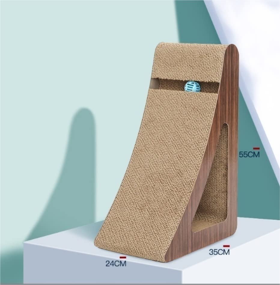 Jouet pour chat avec griffoir vertical et planche de broyage ondulée - 2