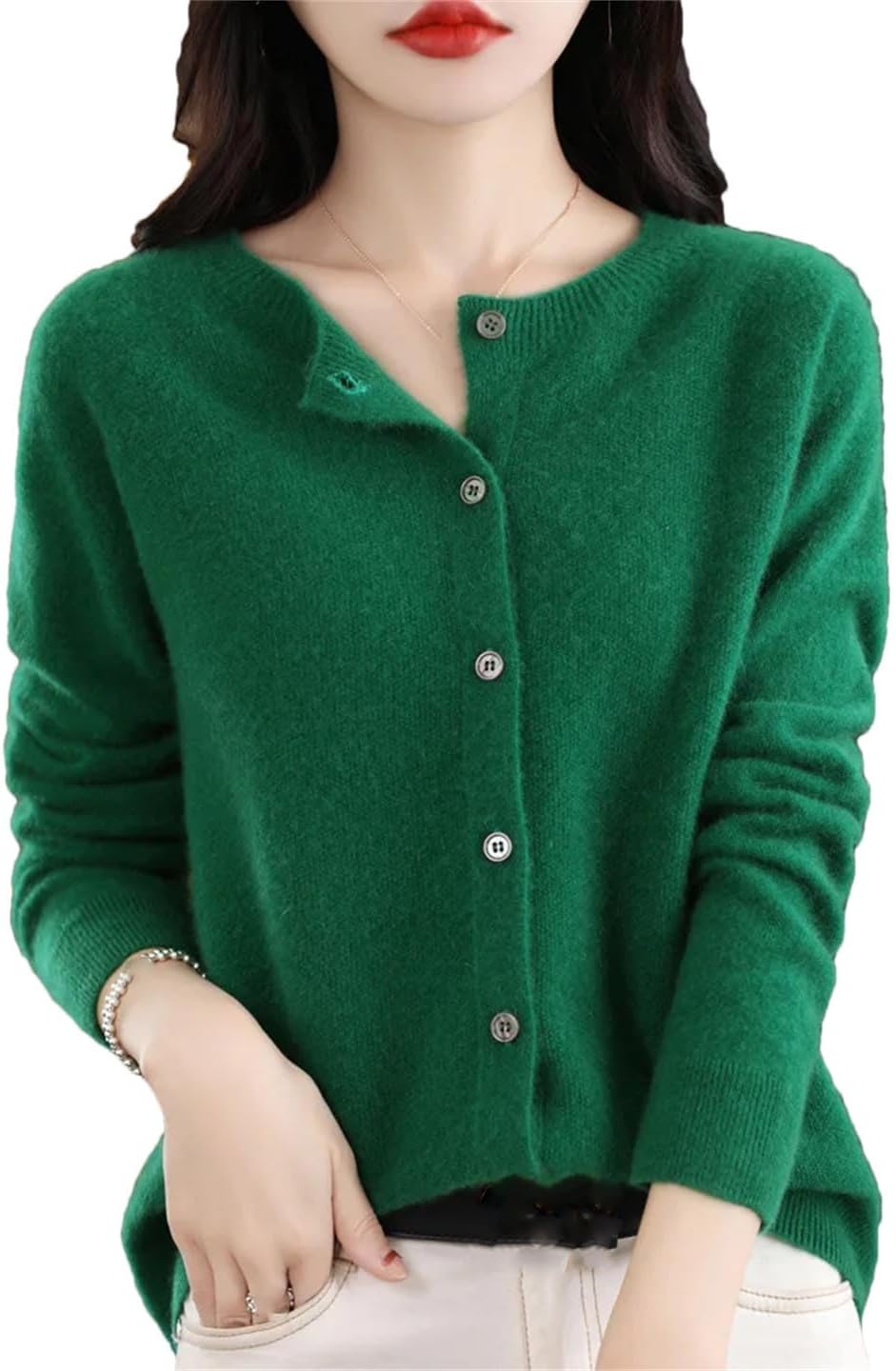 Vsadsau Dames Merino Wollen Vest Trui Herfst Winter Knop Vsadsau Dames Merino Wollen Vest Trui Herfst Winter Knop