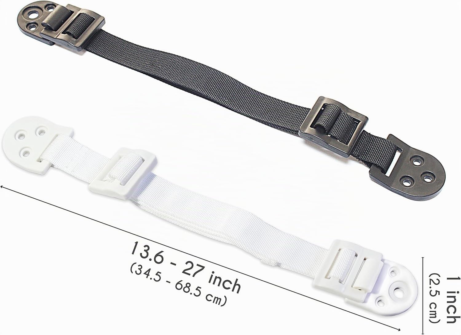 Correa Antivolcado Muebles y TV 8 Piezas - Kit Seguridad Niños Anclaje Muebles Pared Ajustable, Correa Seguridad Muebles Triple Costura Hebilla Resistente, Tornillería Incluida Negro Boxiki Kids