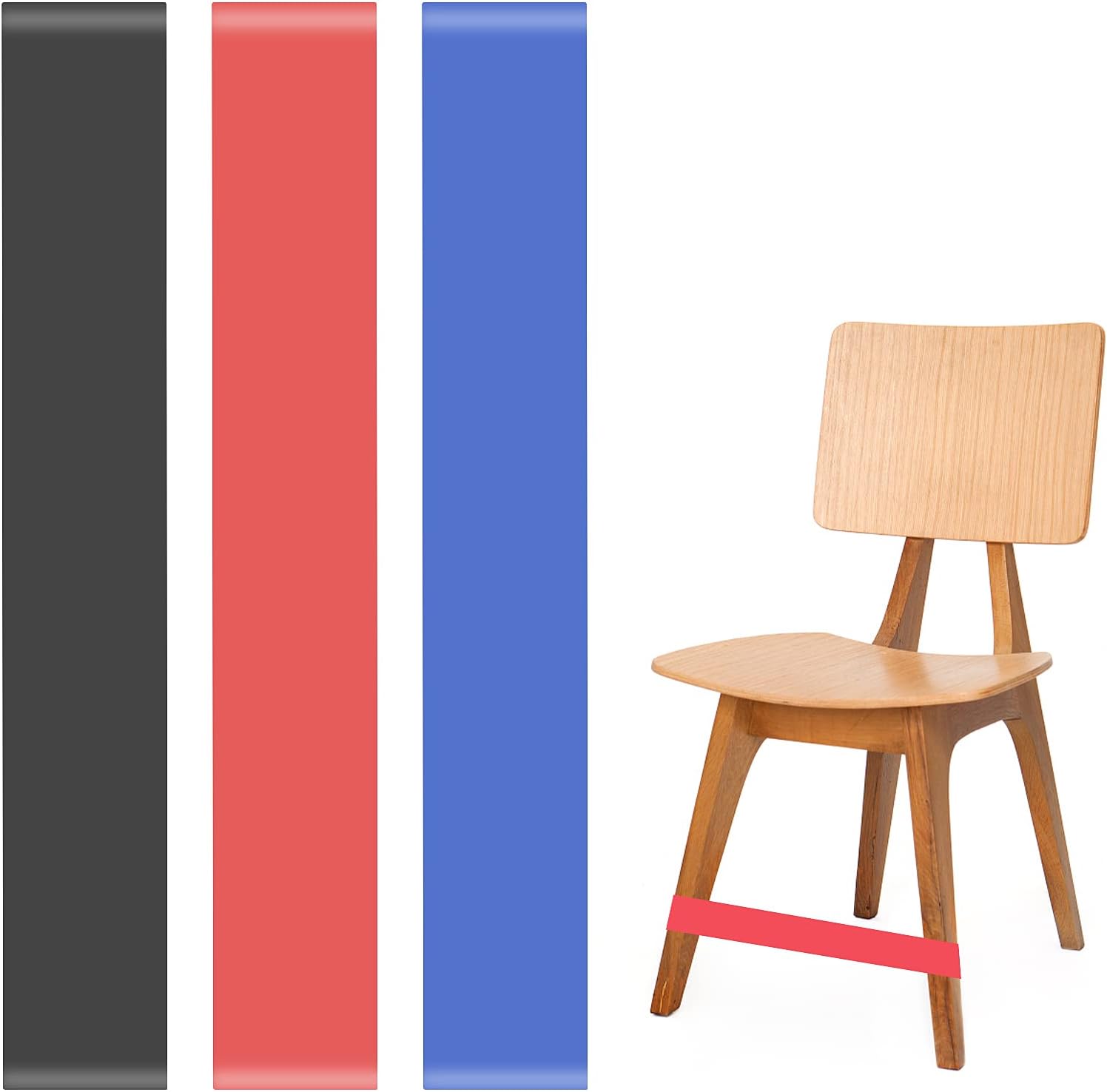 3 Pieces Chair Bands Sensory for Kids (3-8 years) with Fidgety Feet, Sensory Chair Bands for Classroom Chairs, Fidget Bouncy Stretch Chair Bands Fit Kids with Sensory ADHD Autism (0.5,0.9,1.1 MM)