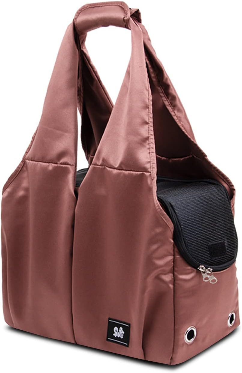 PETCUTEPet Sling Carrier,Head Out Dog Sling Bag Shoulder Carry Bag with Pocket,Breathable Pet Carrying Bag,Waterproof Pet Travel Bag Carrier with Internal Safety Strap for Puppy Small Dogs Cats