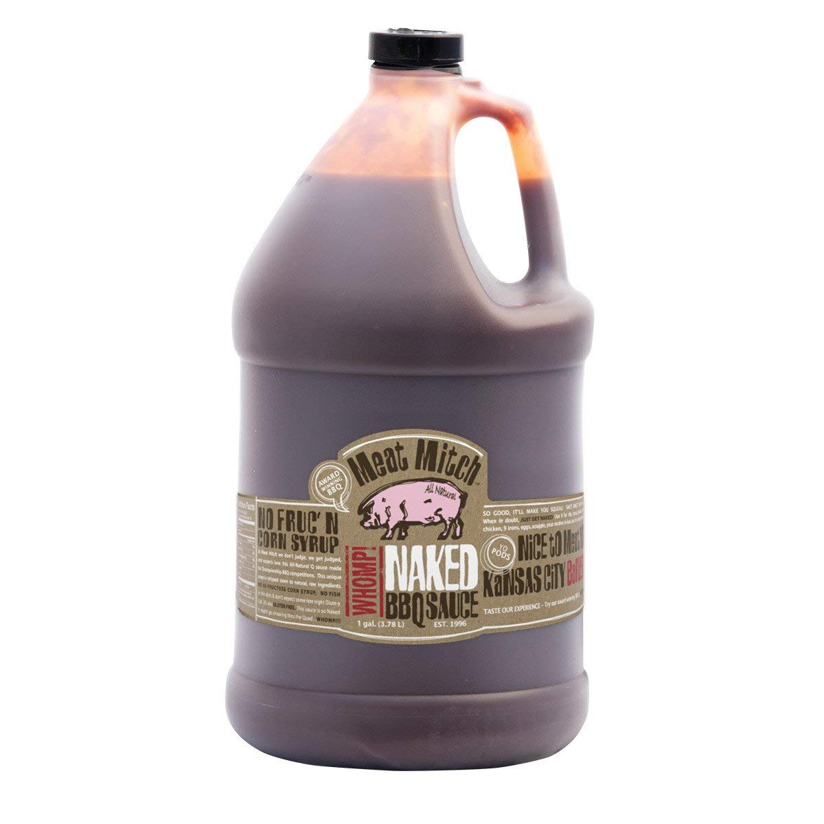 Meat MitchNaked WHOMP! Kansas City BBQ Sauce, Gallon - No High Fructose Corn Syrup (HFCS-Free)