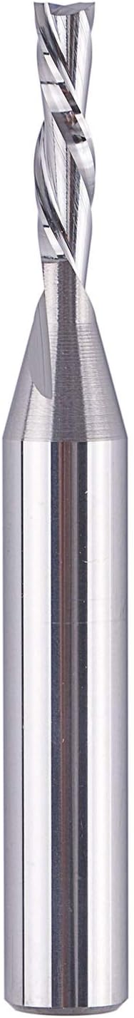 SpeTool Spiral Router Bits with DownCut 1/8 inch Cutting Diameter, 1/4 inch Shank CNC Bits Solid Carbide End Mill for Wood Cut, Carving