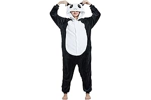 Cosy Plush Panda Costume Jumpsuit with Hood
