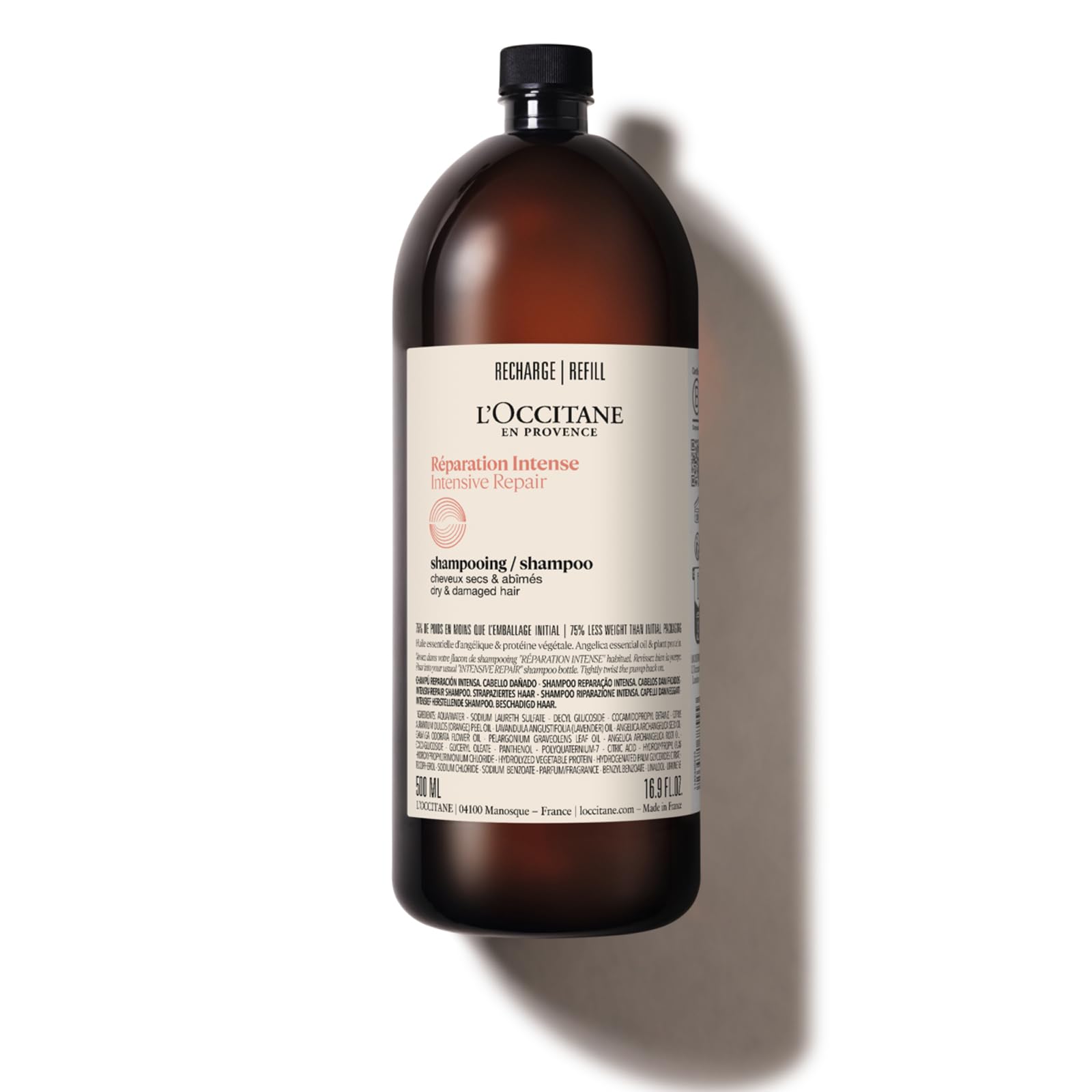 L'OCCITANE - Intense Repair Shampoo Refill - 500 ml - Dry and damaged hair - Made in France