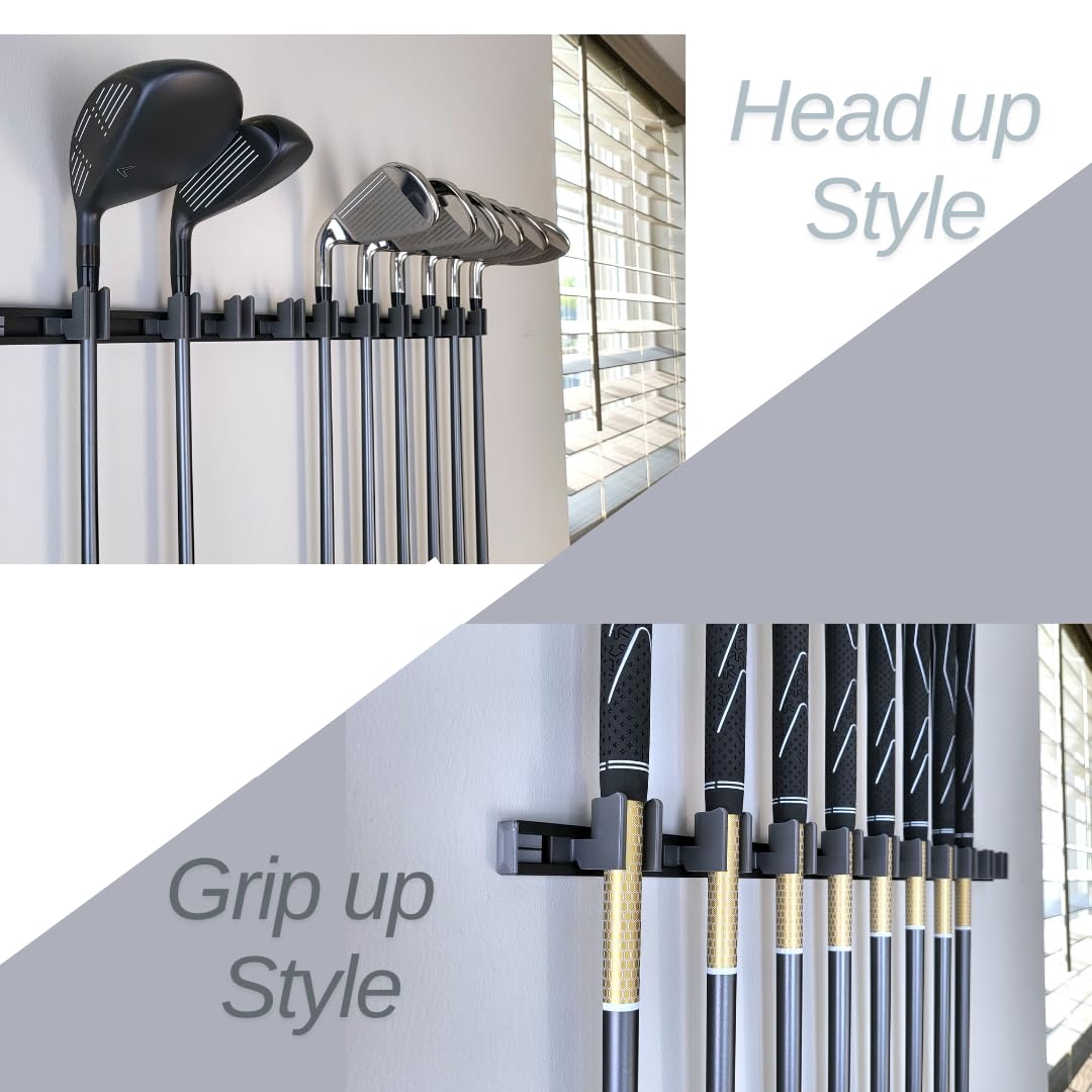 Generic 10 Golfschlägerhalter auf 61 cm großem Regal, Wandaufhänger, Regal, Halterung, Organizer (Club Grip Up)
