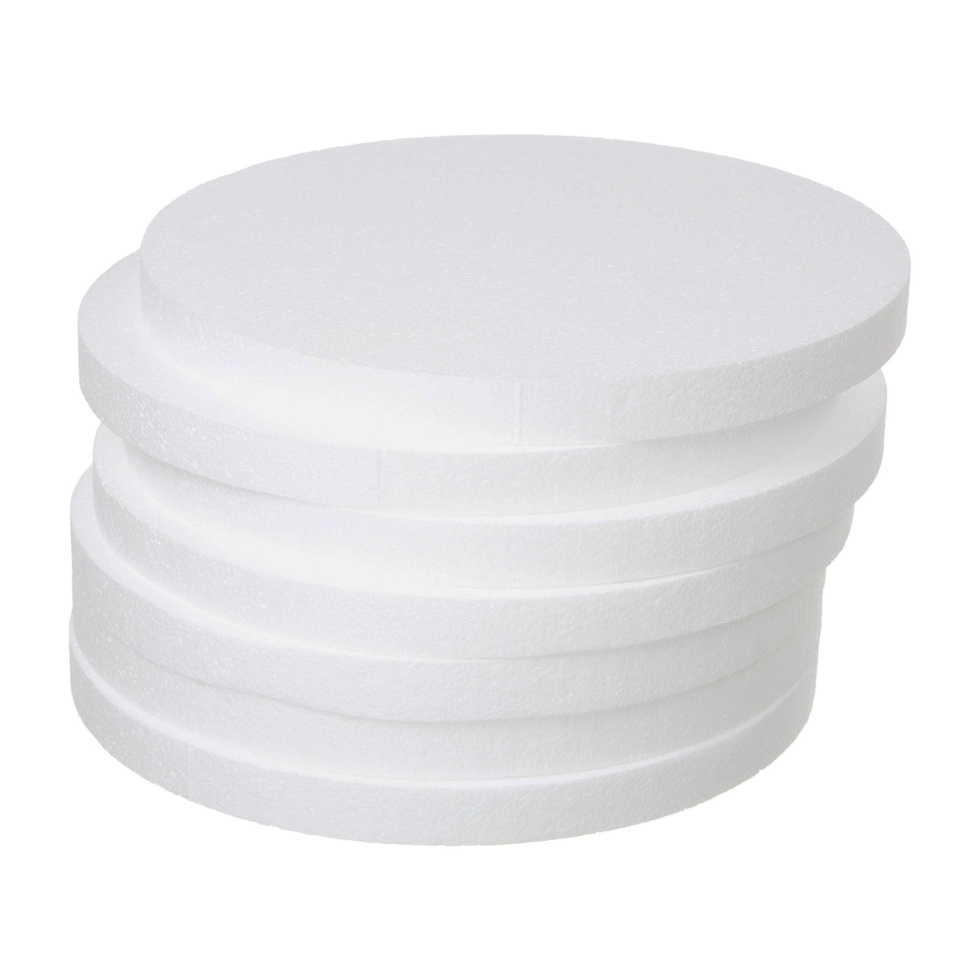 Photo 1 of Crafare 12x1in Round Foam Circles for Crafts 7 Pack Polystyrene Discs White