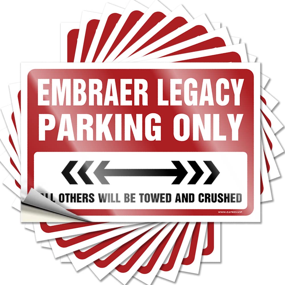 Decals Big, Men Case Embraer Legacy Parking Only | Front Porch Decor Farmhouse(8X12CM)