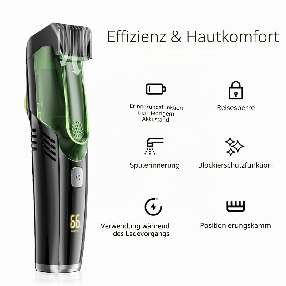 karivo Das Original - CleanCut One Vakuum Bartschneider für Herren – einstellbarer elektrischer Rasierer mit 20 Längeneinstellungen, kabellos und ideal als Friseurgeschenk