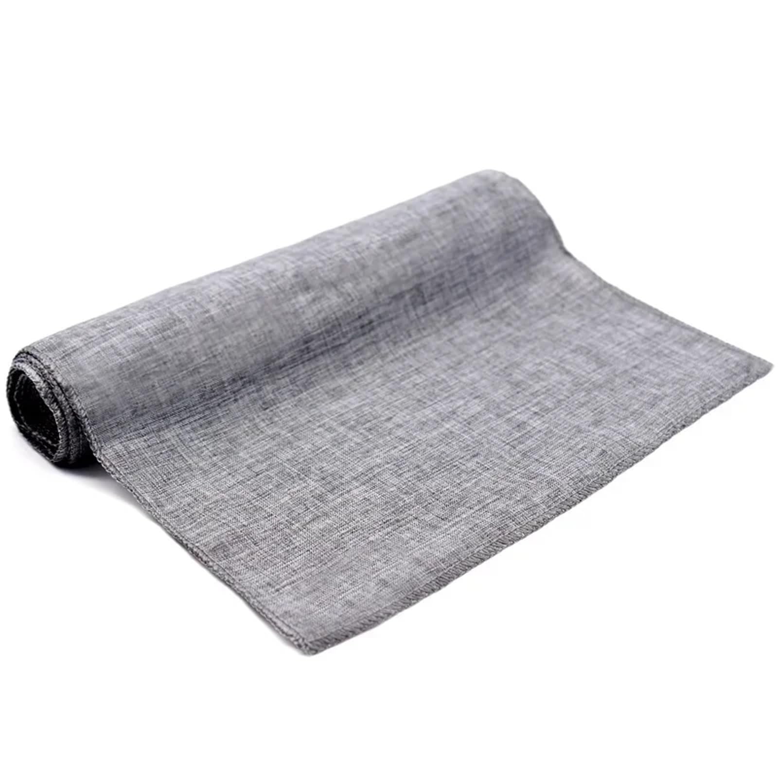 3pcs Table Runner Linen Vintage Dining Tablecloth Runners Washable For Home Wedding Decor For Home Party Decor(Grey,30x180cm-12x70inch)