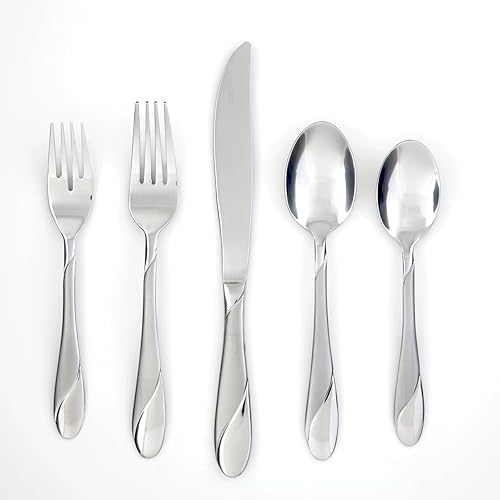 Swirl Sand 89 Piece Flatware Set