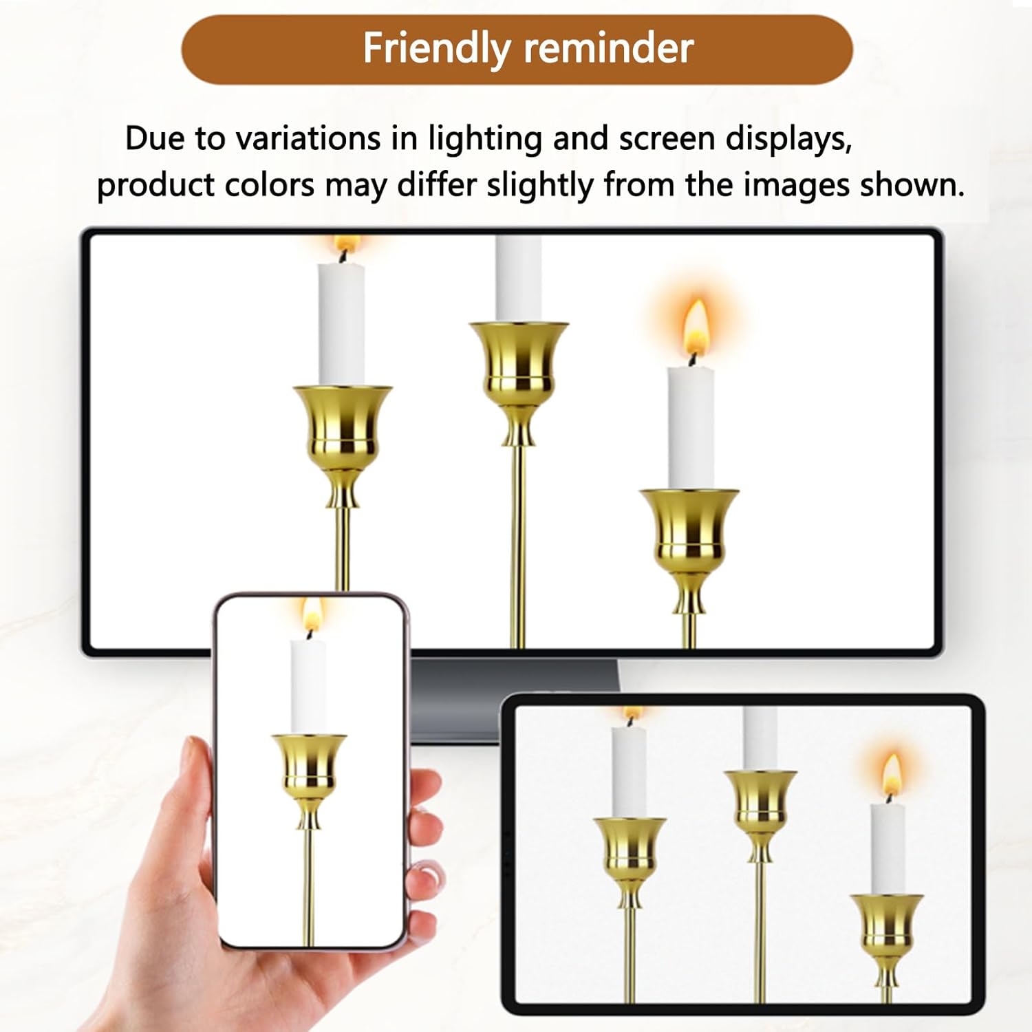 Candle Holder Set - HearthLume 18Pcs Bronze Vintage Modern Metal Taper Candle Holders, Decorative Centerpiece for Table Mantel, Halloween Christmas Wedding Home Decor, Housewarming Gift, Bronze - Image 6