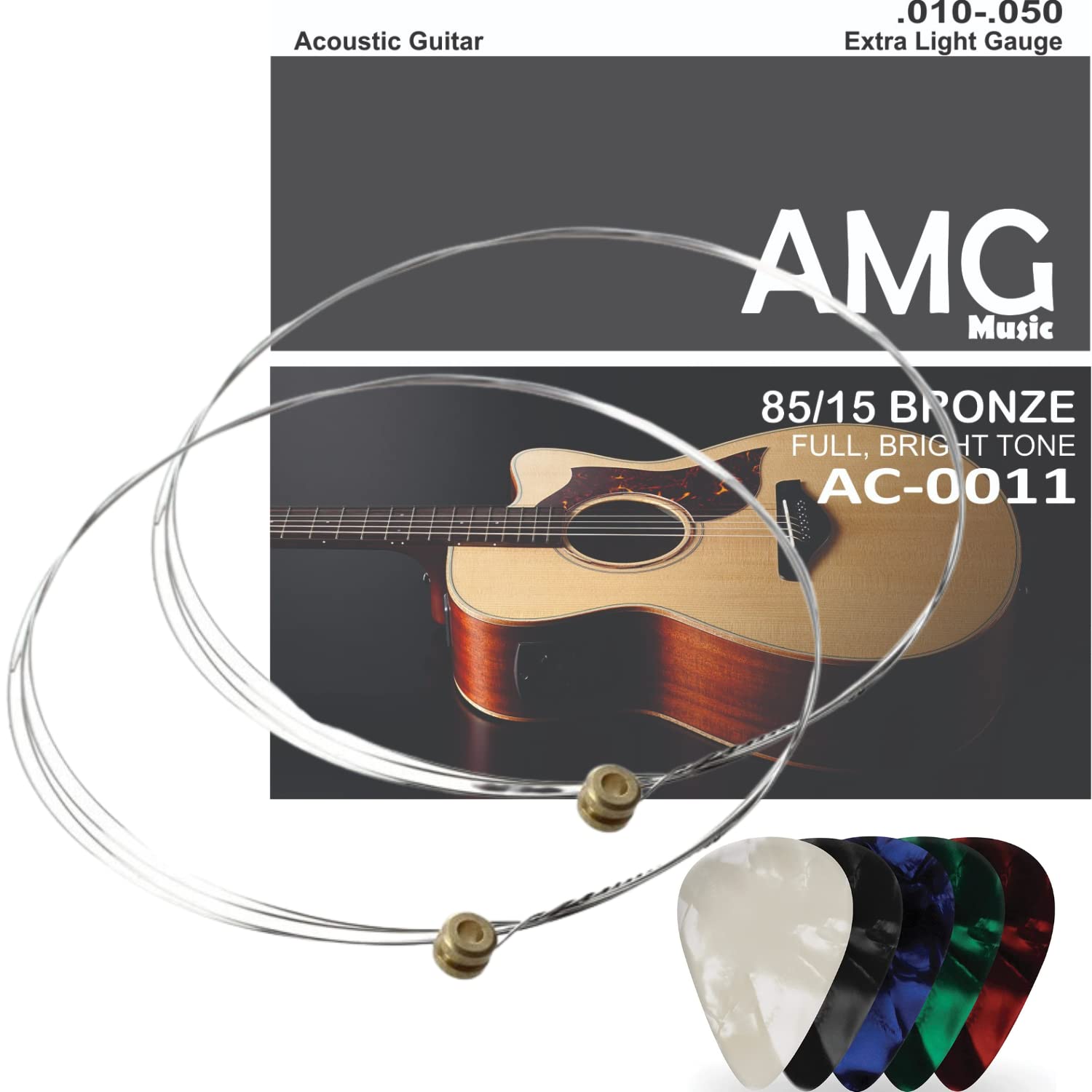 TECHBLAZE Guitar String E1st Stainless Steel 0.10 Gauge E1st String