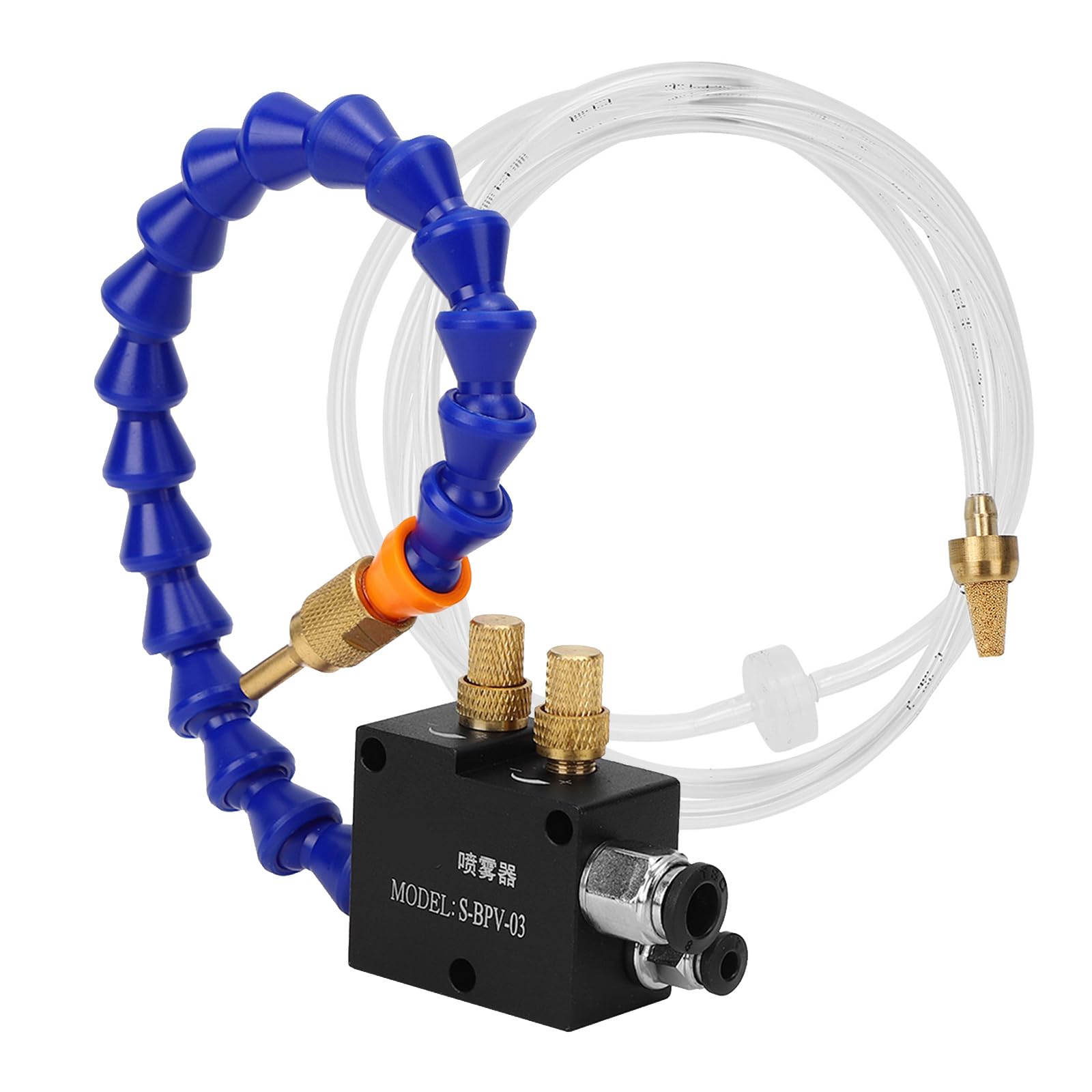 Système de pulvérisation de Liquide Refroidissement, Kit De Pulvérisateur De Liquide Refroidissement 3 En 1 De Fraiseuse De Tour CNC Pour Refroidissement, Lubrification Et élimination Copeau