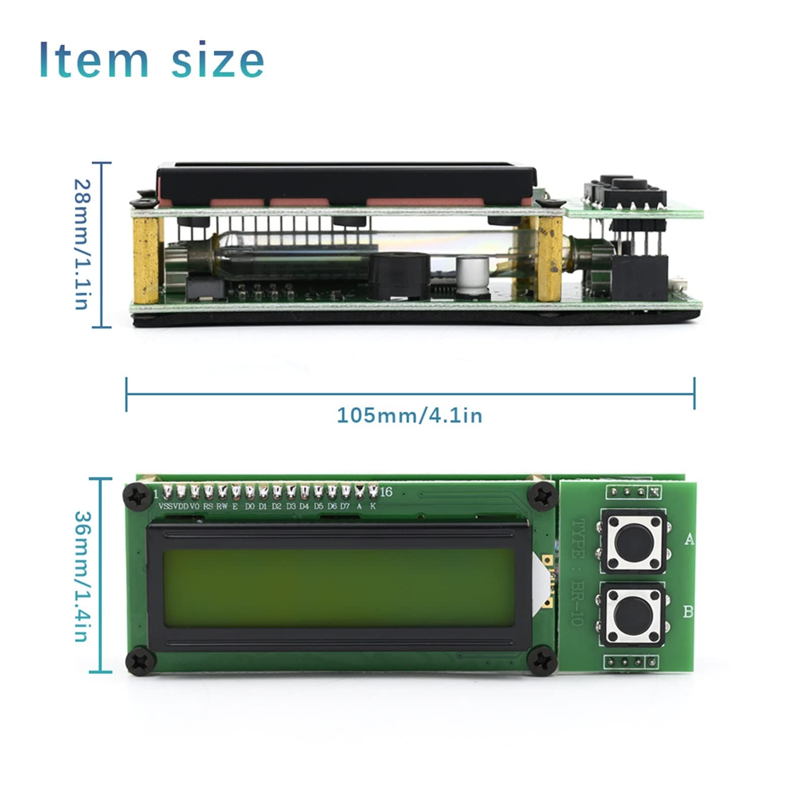 Atomstrahlungsdetektor. EMF Zählerzähler-Tester Steinschmuck-Strahlung Personal Dosimeter mit der Datenleitung Büro, Outdoor