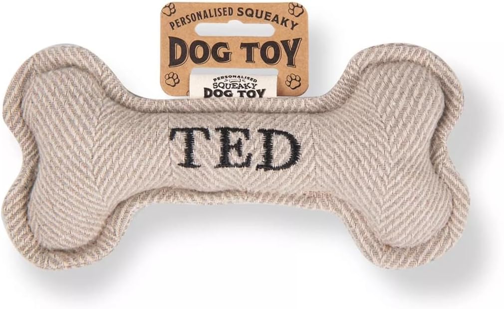History & Heraldry Squeaky Bone Toy [Names L – Z] Ted