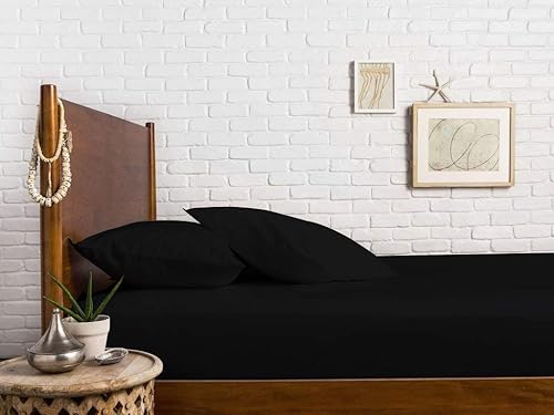 Sábana bajera ajustable 100% algodón egipcio de 600 hilos, tamaño Queen con elástico en todo el alrededor, tejido satén suave y sedoso, se adapta a