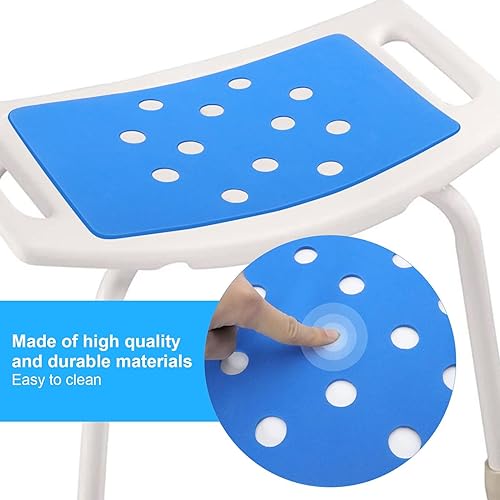 Miniatura 4 de Cojín para silla de ducha, funda de espuma suave impermeable con respaldo adhesivo para sillas de baño, funda de cojín de banco de ducha para