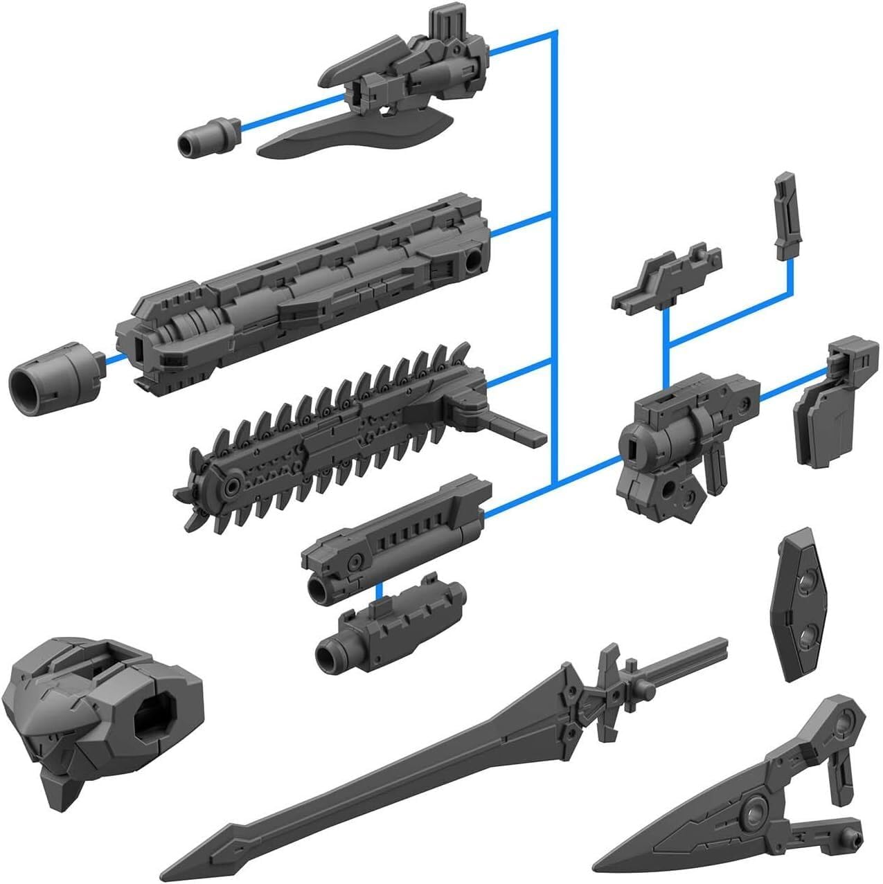 Bandai Hobby - 30 Minute Missions - #07 Option Weapon 1 for Rabiot, Bandai Spirits 30 MM Option Weapon Model Kit