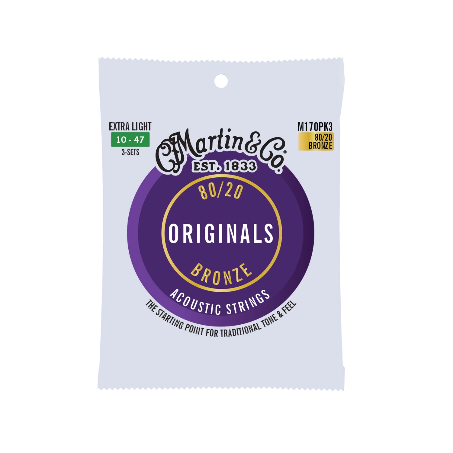 – Originals - M170PK3 - Acoustic 80/20 Bronze 3 Pack Extra Light (10-47)