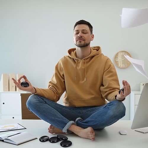 Miniatura 7 de 4 piedras de preocupación del pulgar para la ansiedad, piedras de chakras, cristales de chakras, cristal rosa, amatista, ojo de tigre, aventurina