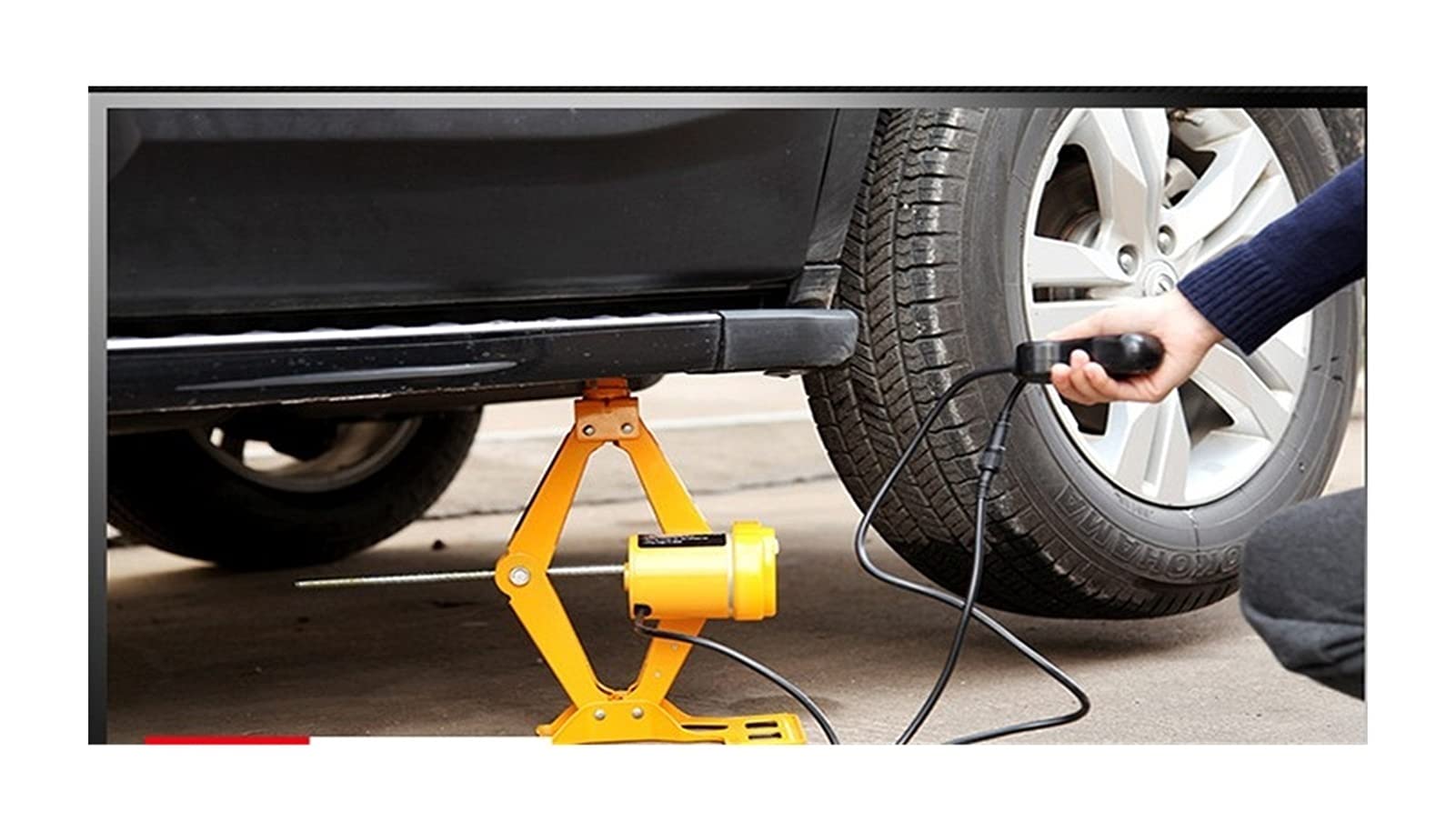 Jack Elettrico Jack 12v cric per Auto Chiave elettrica Pompa Aria Set Manutenzione di Emergenza Auto Strumento Cambio gomme