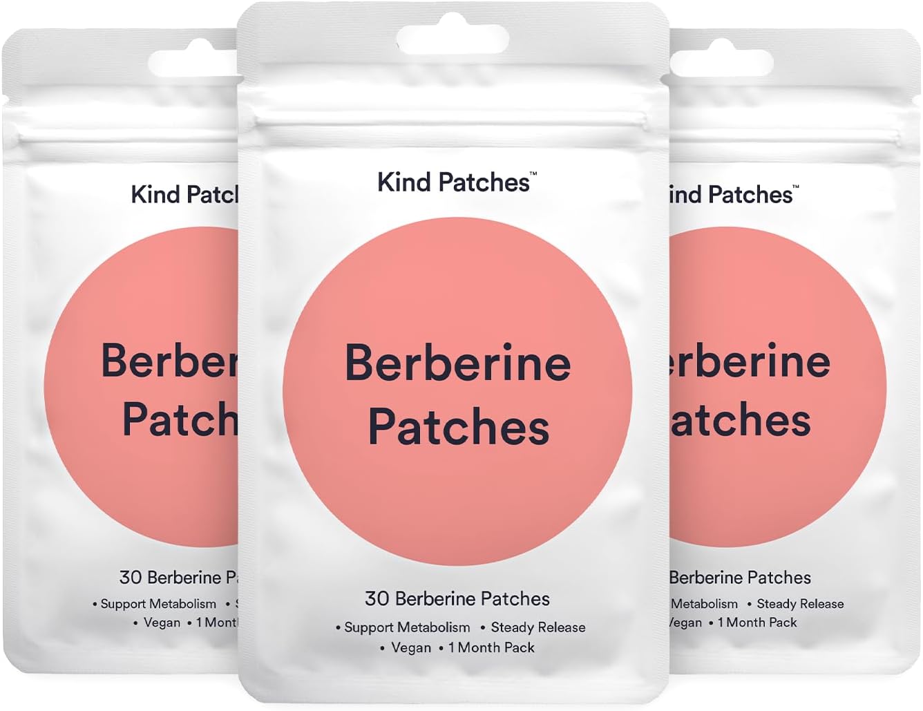 Kind Patches | Berberine Patches | Healthy Shape Support | Botanical Plant-Based Formula with Berberine, Chromium & Vitamin B Complex | 90 Vegan Patches, 3 Months Supply