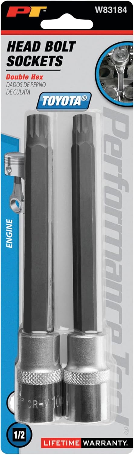 Performance Tool W83184 Extra-Long Triple Square Bit Set for Toyota Engines - 2 Piece, 8mm and 10mm Sizes