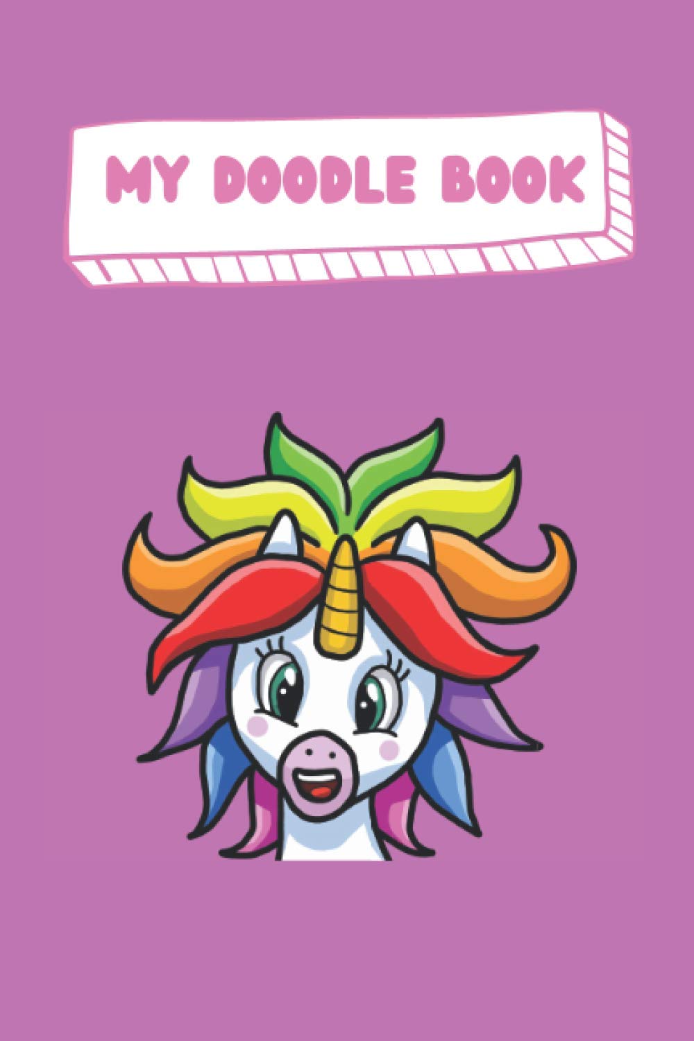 My Doodle Book: Doodle sketch book for kids. Pink unicorn rainbow doodle sketchbook, great gift for a child to practice their artistic skills Paperback – 14 Oct. 2020