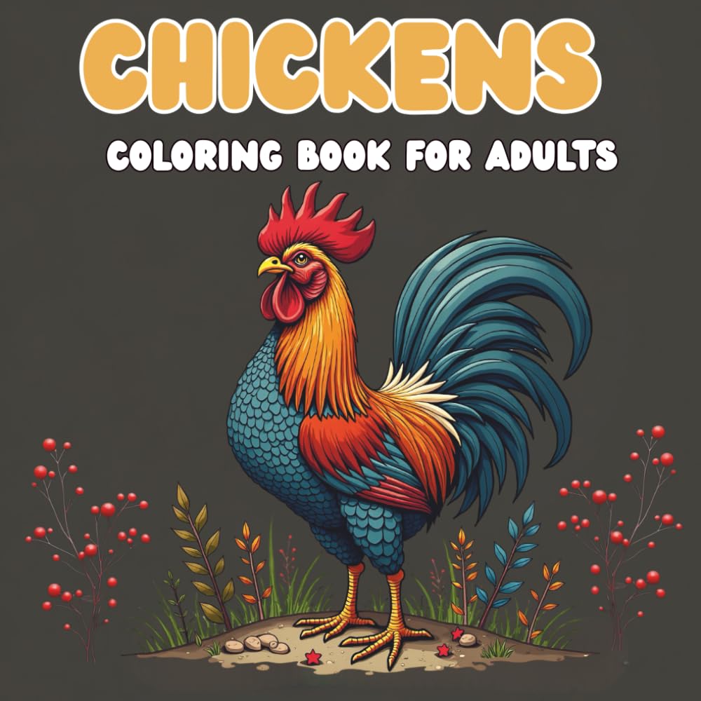 Chicken Coloring Book for Adults: A Beautiful Collection of Intricate Chicken and Rooster Designs for Relaxation
