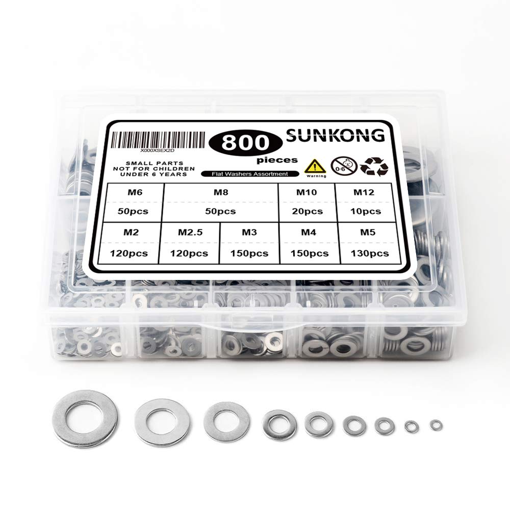 Set 800 Rondelle Acciaio Inox - Assortimento M2-M12 Per Fai-Da-Te E Riparazioni - Foto 4