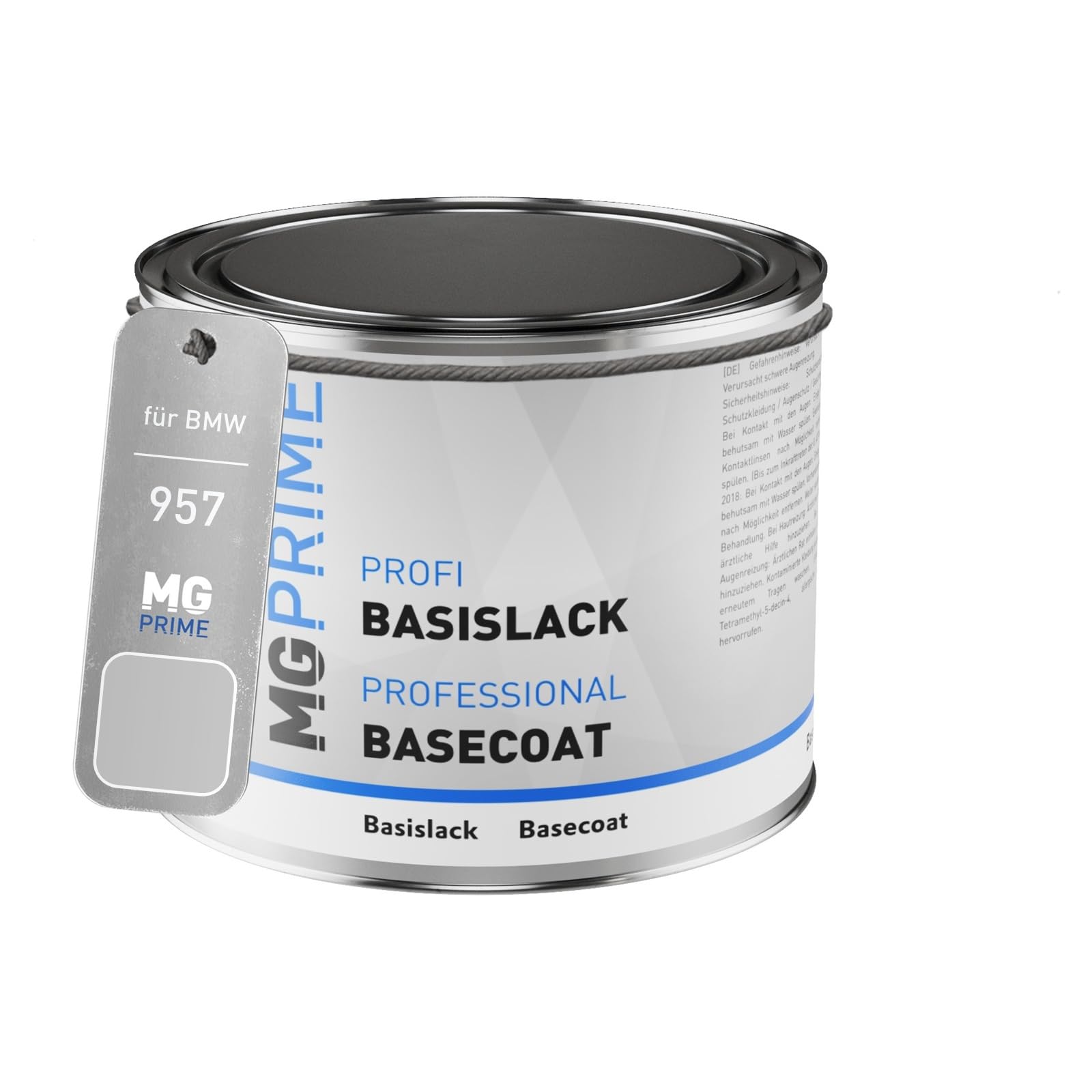 Mg Prime Magnesium Metallic Matt Car Paint Can Ready-To-Spray For Bmw 957 / N32 Base Coat 0.5 Litre 500Ml