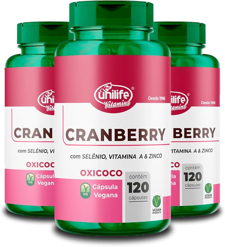 Kit 3 Cranberry 120 cápsulas Unilife