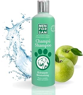 Menforsan Feuchtigkeitsshampoo für Hunde | Spendet Intensive Feuchtigkeit | Sorgt für Glanz | Revitalisiert und repariert | Beseitigt schlechten Geruch | Apfel | 300 ml product image