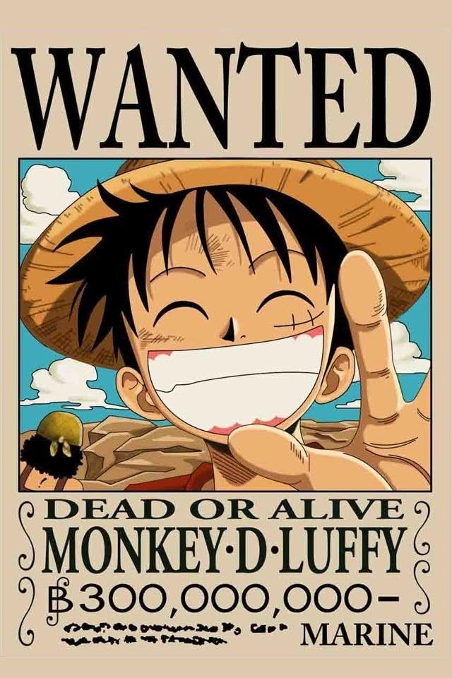 Waltractive Monkey D. Luffy Gear 5 Wanted Poster, Framed Wall Art