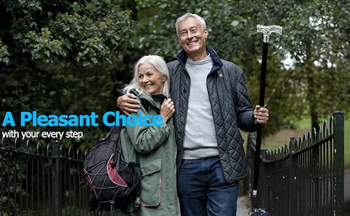 Miniatura 2 de Bastón negro resistente decorado de alta calidad con asas de latón niquelado para hombres y mujeres por Nagina International