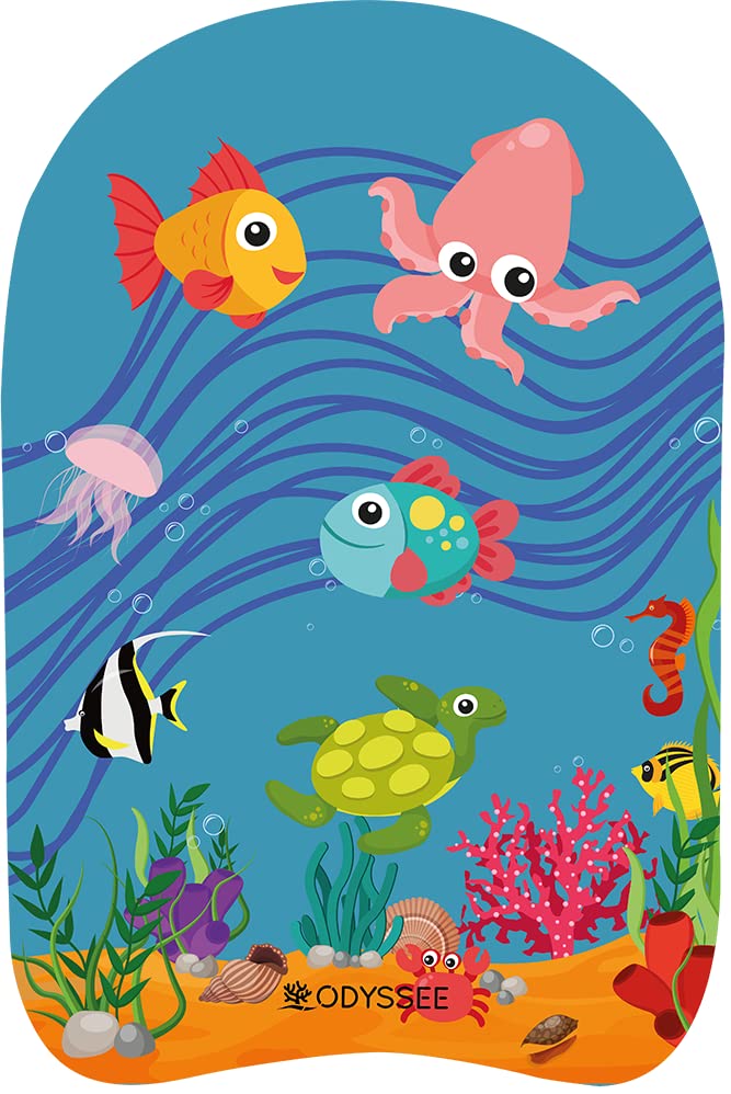 Planche à Vagues Bodyboard 45cm pour Enfants Fille et garçon Surf Motifs colorés de la mer (Poissons)