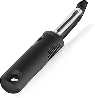 Sparschäler, Schäler, Spargelschäler, Gemüseschäler, Extra scharf, Zackenschliffklinge, Zweischneidig, Ergonomischer Griff