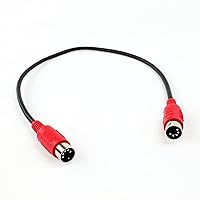 Vista 4 de Juego de cables de conexión MIDI de 2 a 5 pines DIN macho a macho de 18 pulgadas