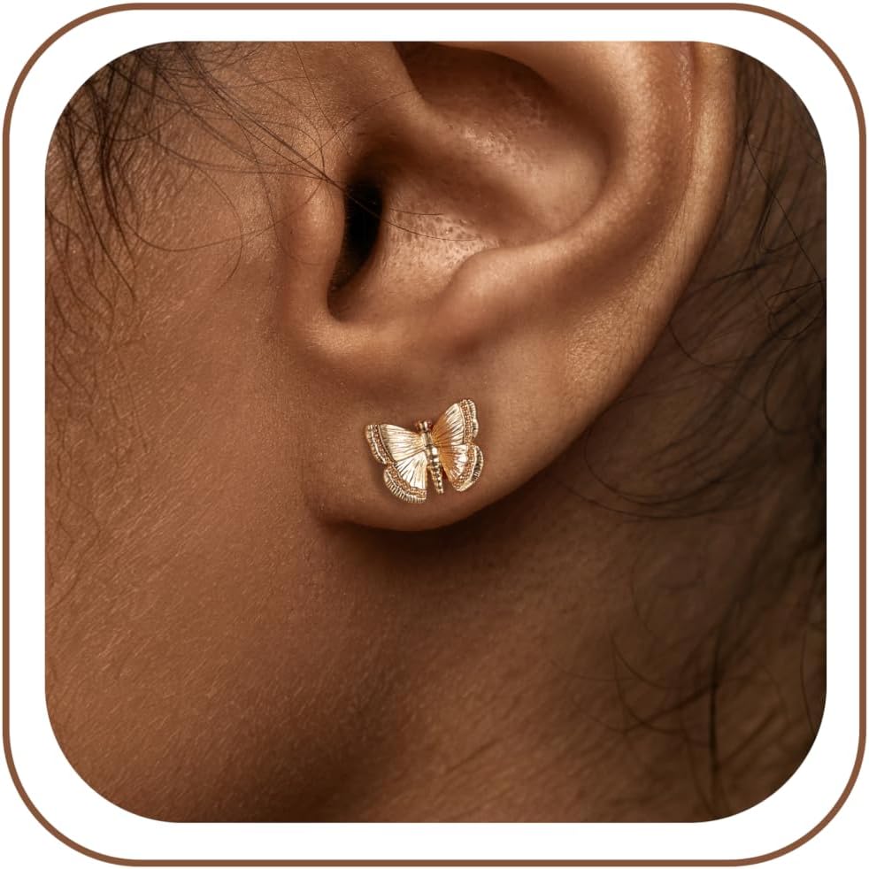 Dainty Gold Earrings for Women Teens Tiny Cute Studs Earrings