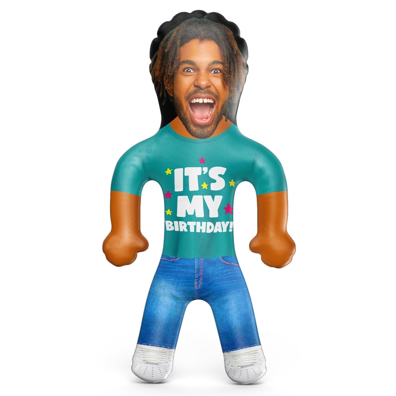 Air Bod Personalised Birthday Blow Up Dolls | Upload Your Photo | Unique Party Accessories | Customise Your Inflatable Doll (It's My Birthday)