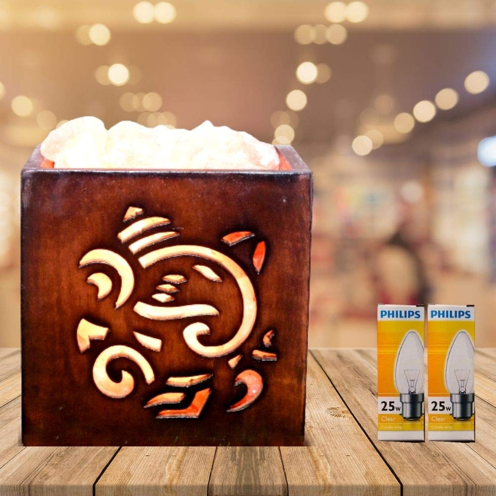 NAMAH Decorative Lights Himalayan Salt lamp for Positive Energy Vastu Salt lamp Brown