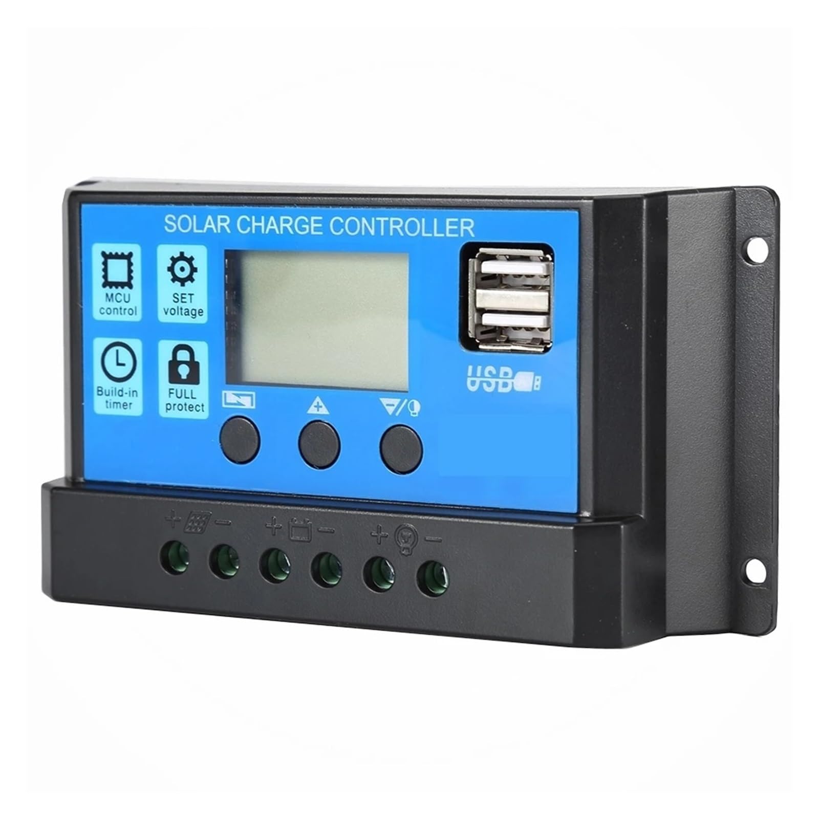 PWM 60A 50A 40A 30A 20A 10A Regulator Ładowania I Rozładowania Słonecznego 12V 24V Automatyczny LCD Regulator Słoneczny Z Podwójnym USB 5V Łatwy Skuteczny(50A)
