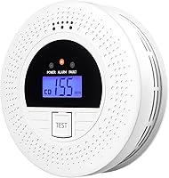 Vista 9 de WiFi Smoke and CO Detector 3-Pack Smart APP Alert & Real-Time LCD Display 85dB Loud Alarm, Phone Notifications, Easy Install, Battery Powered for