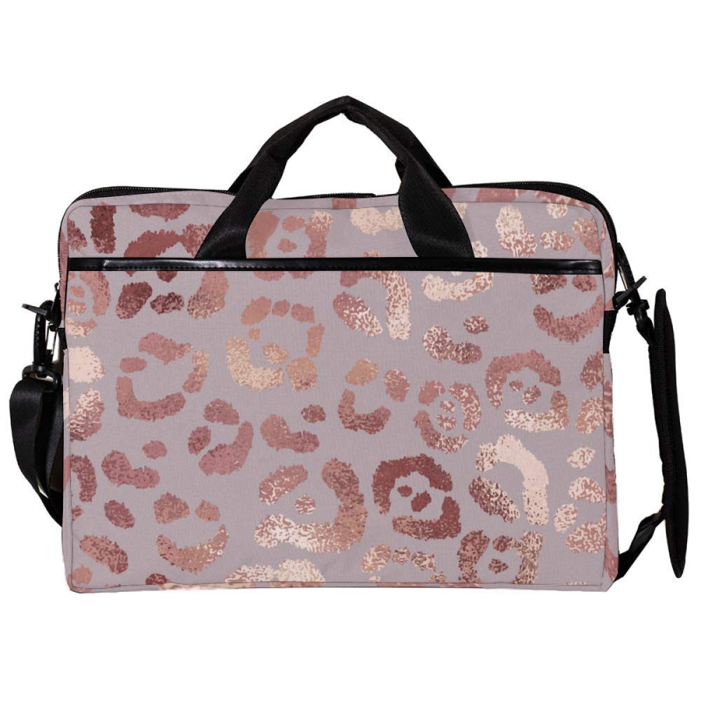 Maletín bandolera oro rosa con diseño de piel de leopardo multicolor 6