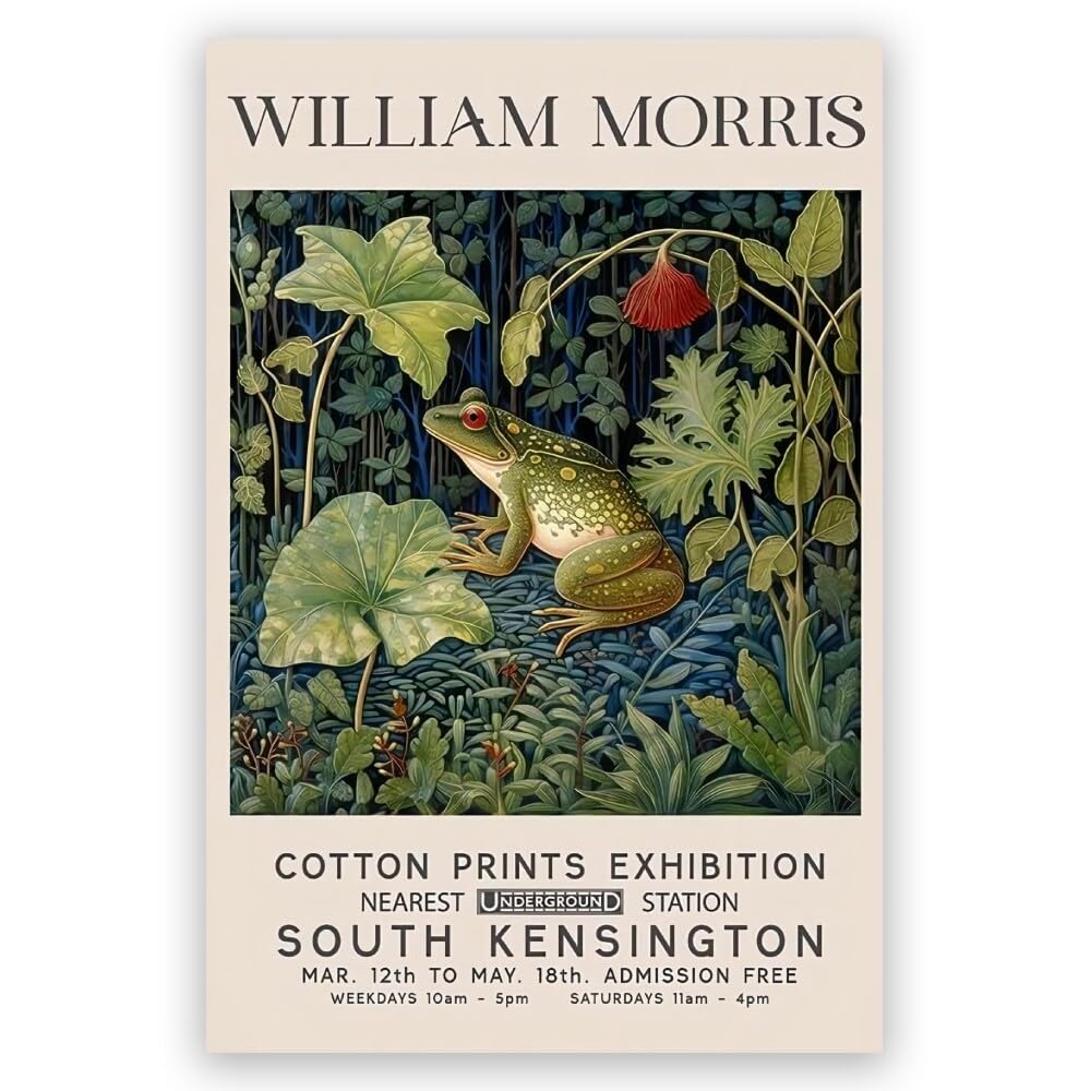 william morris prints william morris exhibition prints william morris posters vintage wall art vintage posters frog prints for home decor textile art