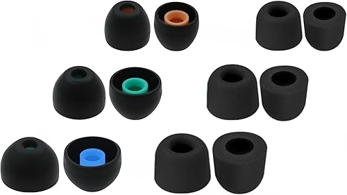 Miniatura 4 de Juego de 12 piezas (BHB-BMF-sB) S/M/L Hybrid y Memory Foam Replacement Set Auriculares Adaptadores de auriculares compatibles con auriculares