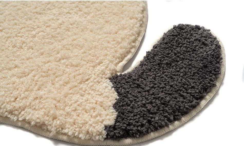 Miniatura 7 de FANSSMILE Tapete de baño grueso con forma de gato, antideslizante, absorbente, suave para baño, diseño adorable con imagen de gato, tapete para